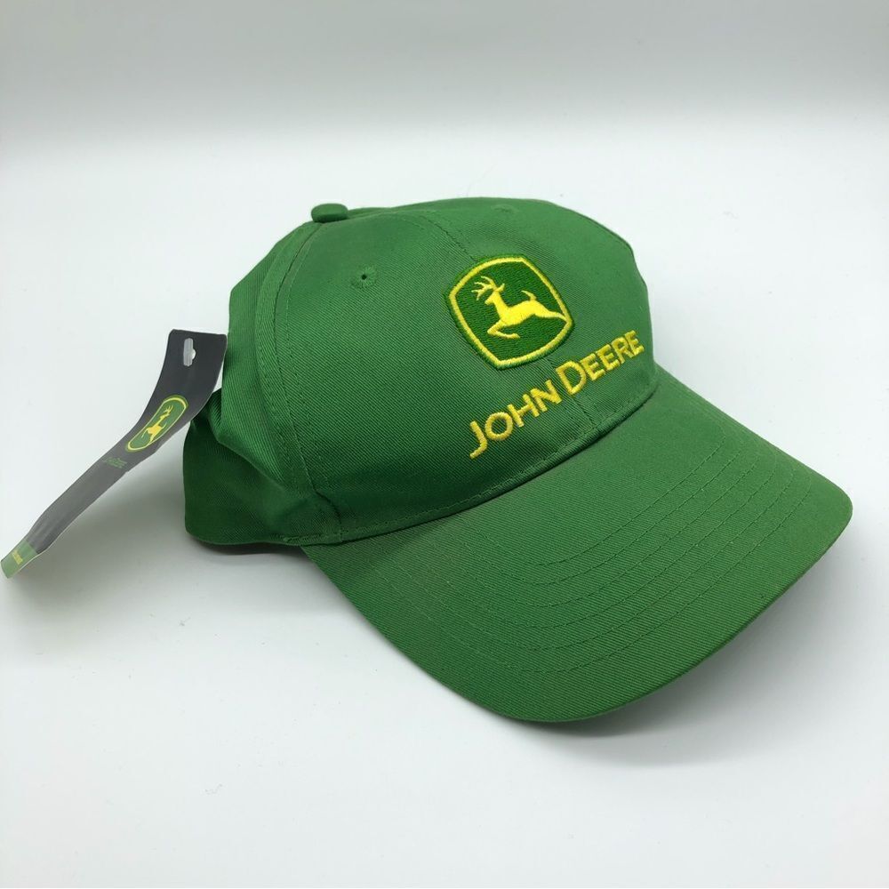 New John Deere Snap Back‎ Cap Embroidered Green NWT